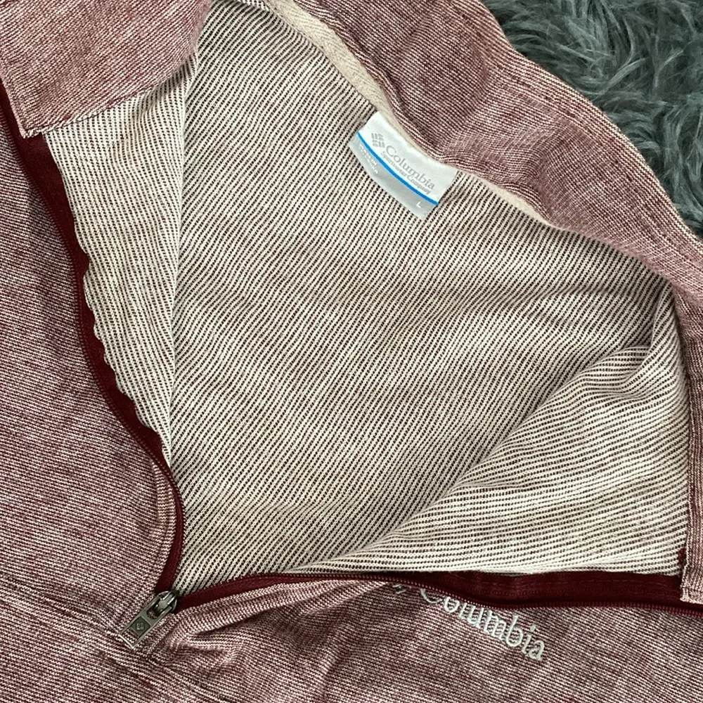 Columbia quarter-zip maroon heather sweatshirt - Picture 7 of 17